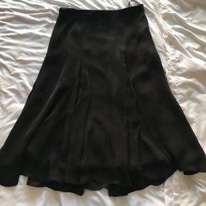 Ralph Lauren Black 100% Silk Skirt-Never Worn! Size 8